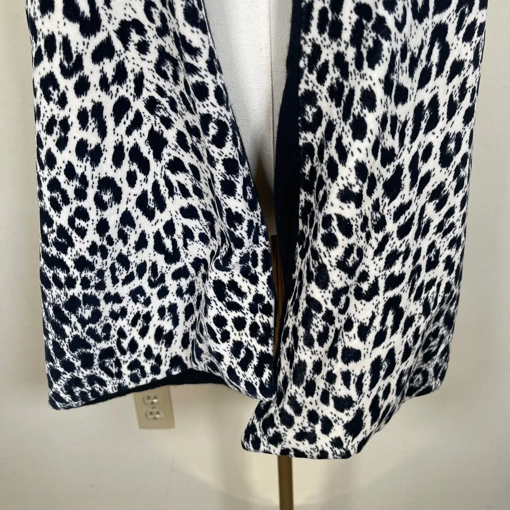 Leopard Print‎ Hooded Scarf Wrap Women Black White Animal Print Hooded Shawl